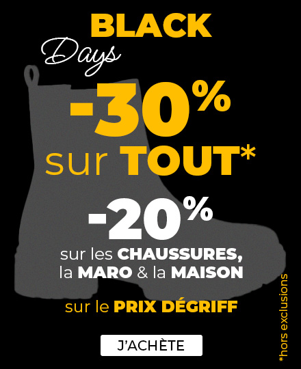 Black days -30% sur TOUT*