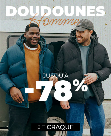 Doudounes homme jusqu'à -78% 