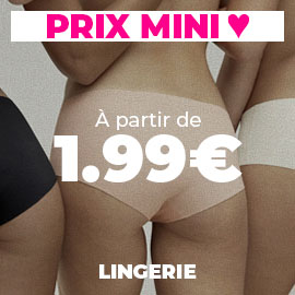 Lingerie femme à moins de 2 euros 