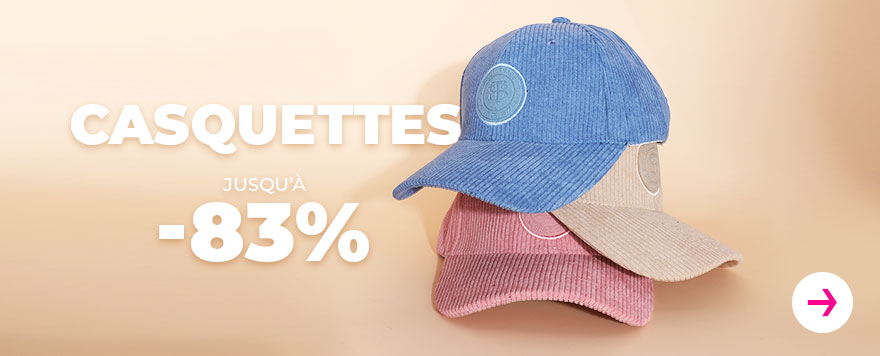 Casquettes jusqu'à -83%