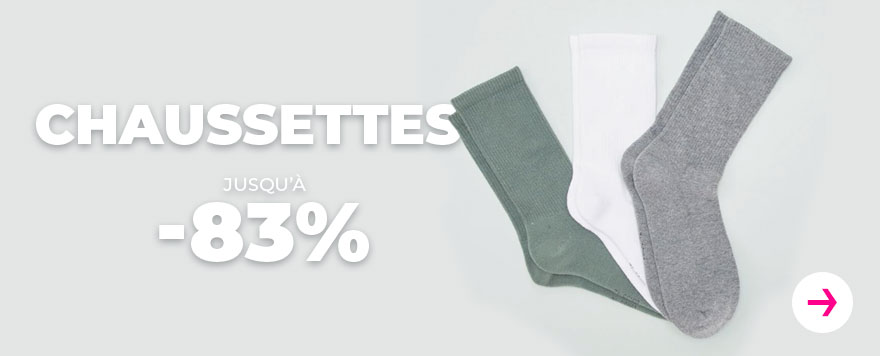 Chaussettes jusqu'à -83%